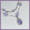 Purple fancy amethyst double necklace