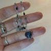 Ash black bead chain necklace