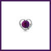 Plum purple heart piercing